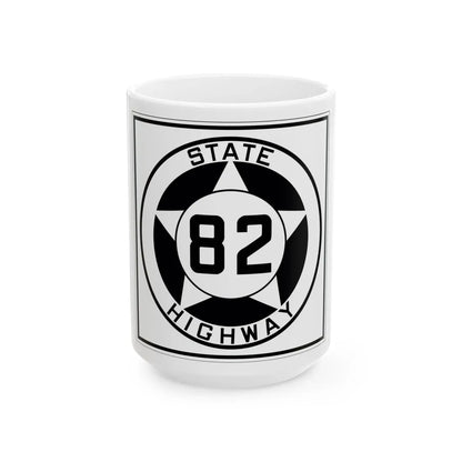 Texas 82 1935 (Texas) (Road Sign) White Coffee Mug 15oz - Go Mug Yourself