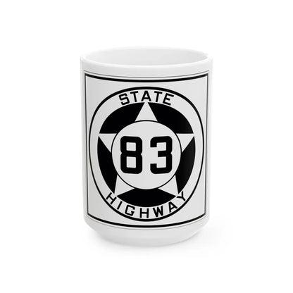 Texas 83 1935 (Texas) (Road Sign) White Coffee Mug 15oz - Go Mug Yourself