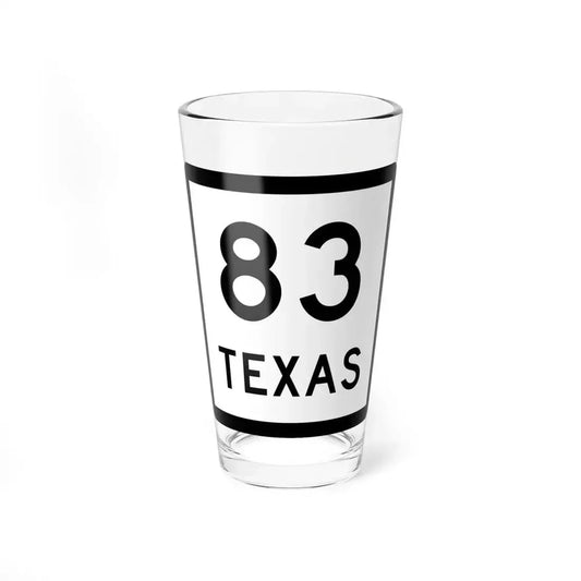 Texas 83 (Texas) (Road Sign) Pint Glass 16oz 16oz - Go Mug Yourself