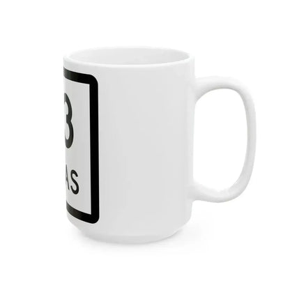 Texas 83 (Texas) (Road Sign) White Coffee Mug - Go Mug Yourself