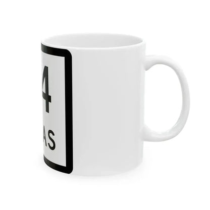 Texas 84 (Texas) (Road Sign) White Coffee Mug - Go Mug Yourself