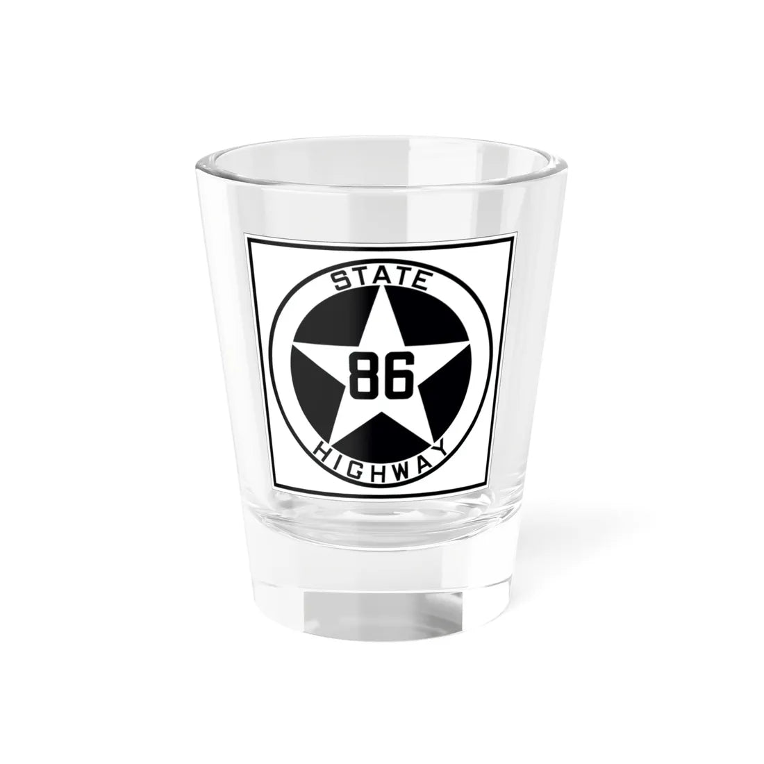 Texas 86 1917 (Texas) (Road Sign) Shot Glass 1.5oz 1.5oz - Go Mug Yourself
