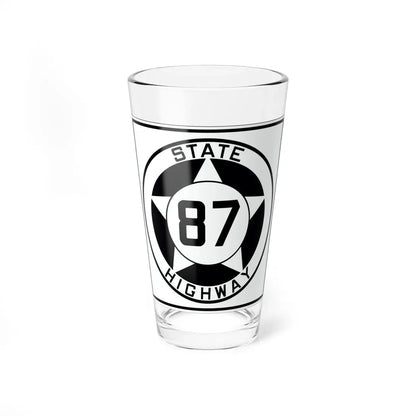 Texas 87 1935 (Texas) (Road Sign) Pint Glass 16oz 16oz - Go Mug Yourself