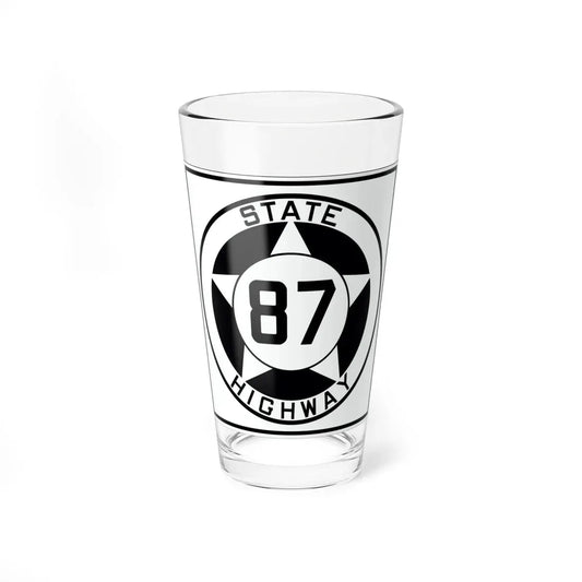 Texas 87 1935 (Texas) (Road Sign) Pint Glass 16oz 16oz - Go Mug Yourself