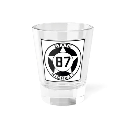 Texas 87 1935 (Texas) (Road Sign) Shot Glass 1.5oz 1.5oz - Go Mug Yourself