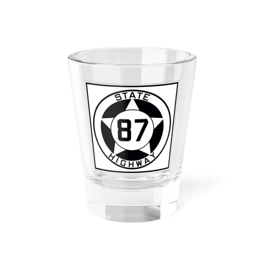 Texas 87 1935 (Texas) (Road Sign) Shot Glass 1.5oz 1.5oz - Go Mug Yourself