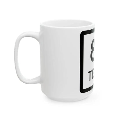 Texas 87 (Texas) (Road Sign) White Coffee Mug - Go Mug Yourself