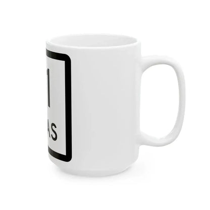 Texas 91 (Texas) (Road Sign) White Coffee Mug - Go Mug Yourself