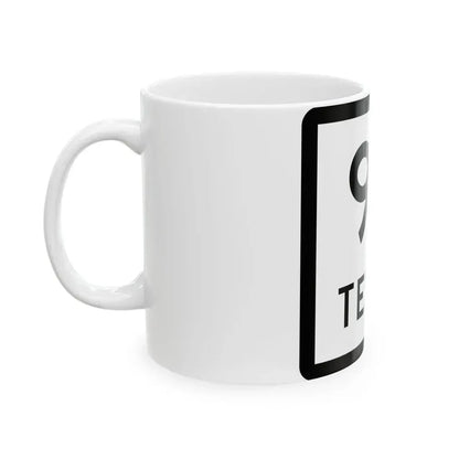 Texas 93 (Texas) (Road Sign) White Coffee Mug - Go Mug Yourself