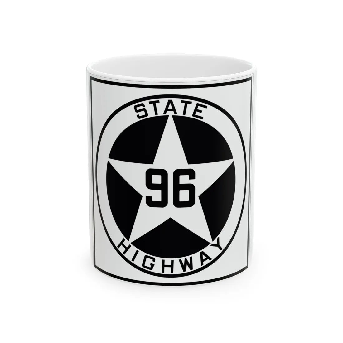 Texas 96 1917 (Texas) (Road Sign) White Coffee Mug 11oz - Go Mug Yourself