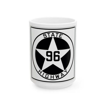 Texas 96 1917 (Texas) (Road Sign) White Coffee Mug 15oz - Go Mug Yourself