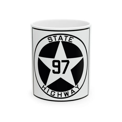 Texas 97 1917 (Texas) (Road Sign) White Coffee Mug 11oz - Go Mug Yourself