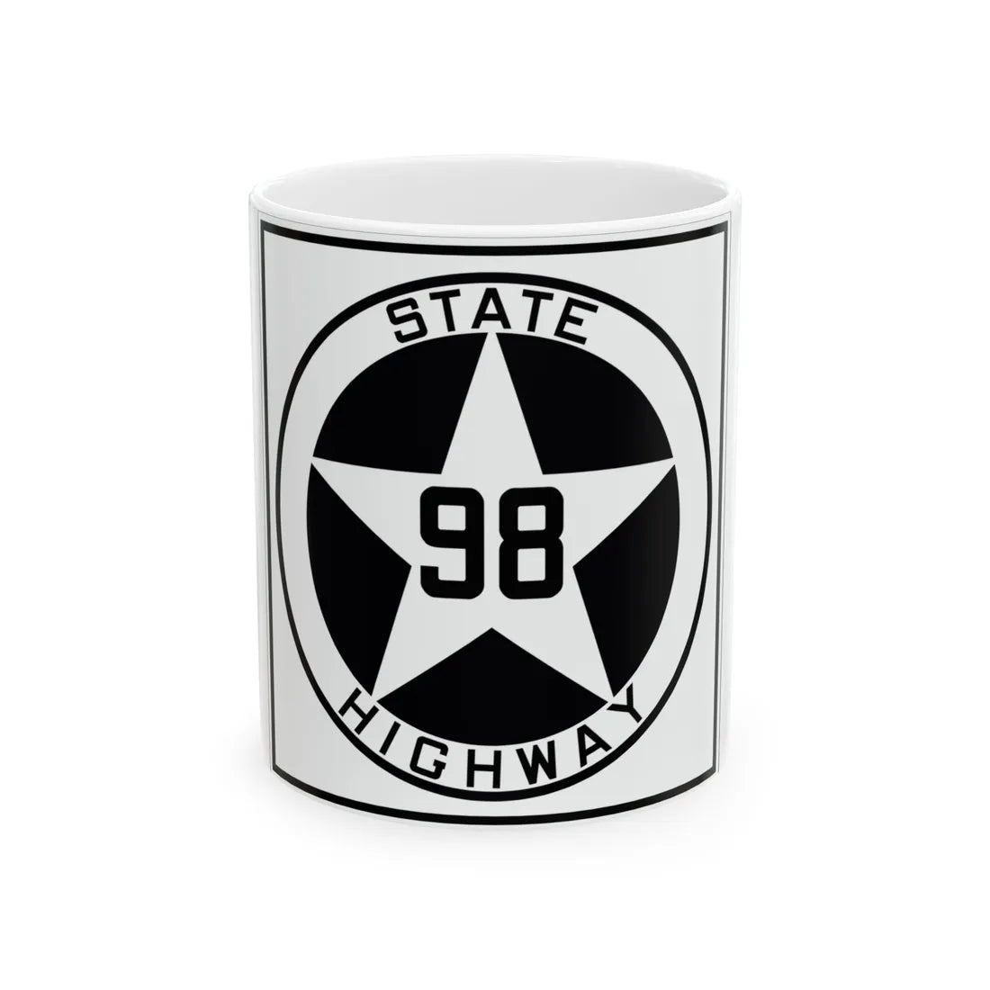 Texas 98 1917 (Texas) (Road Sign) White Coffee Mug 11oz - Go Mug Yourself