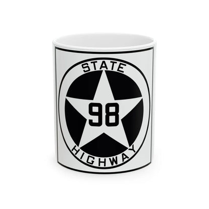 Texas 98 1917 (Texas) (Road Sign) White Coffee Mug 11oz - Go Mug Yourself