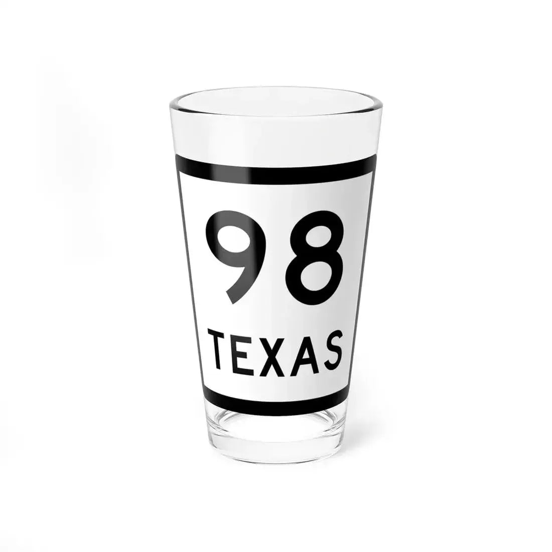 Texas 98 (Texas) (Road Sign) Pint Glass 16oz 16oz - Go Mug Yourself