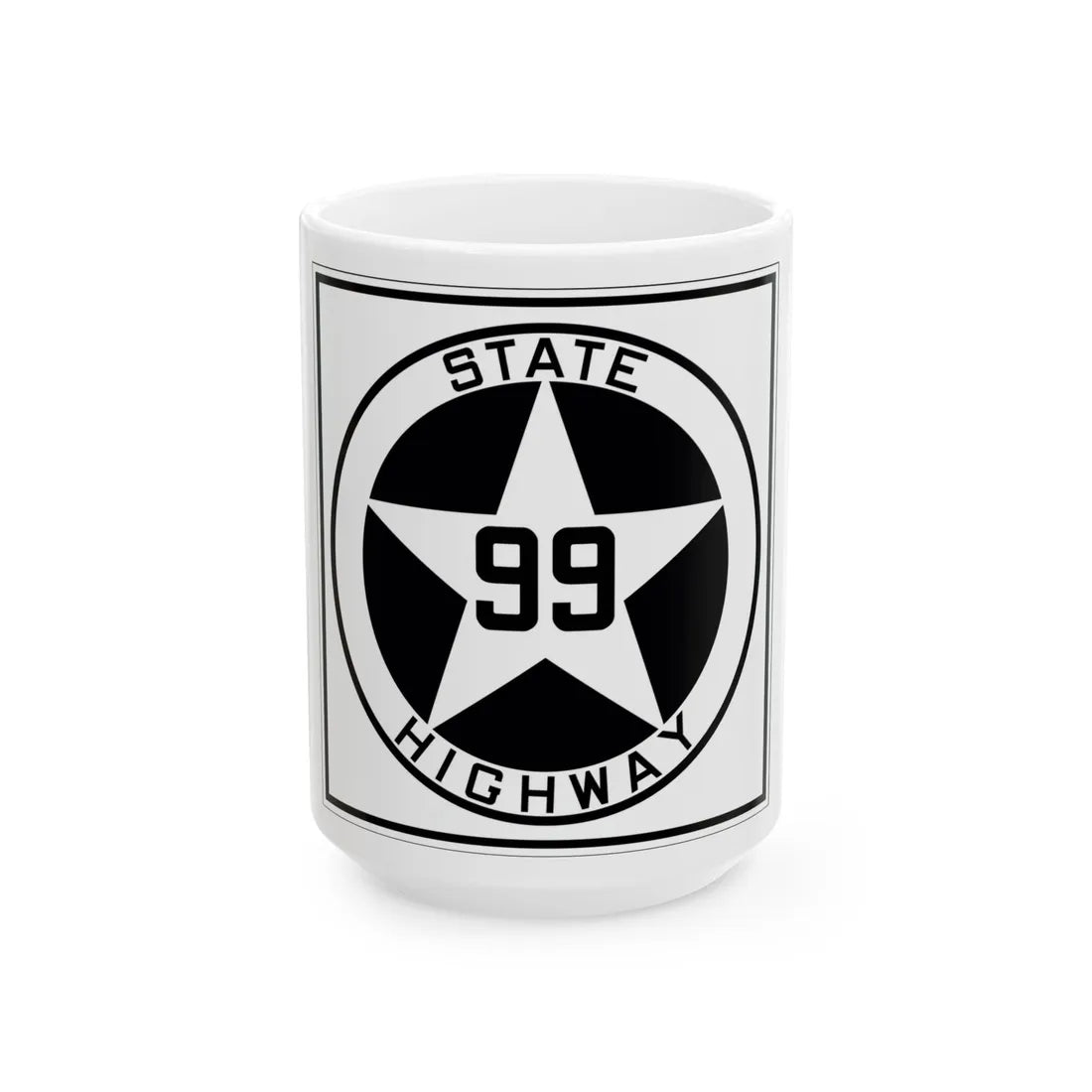 Texas 99 1917 (Texas) (Road Sign) White Coffee Mug 15oz - Go Mug Yourself