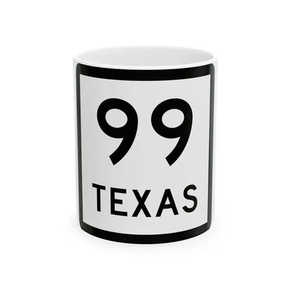 Texas 99 (Texas) (Road Sign) White Coffee Mug 11oz - Go Mug Yourself