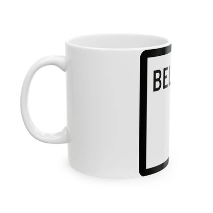 Texas Beltway blank (Texas) (Road Sign) White Coffee Mug - Go Mug Yourself