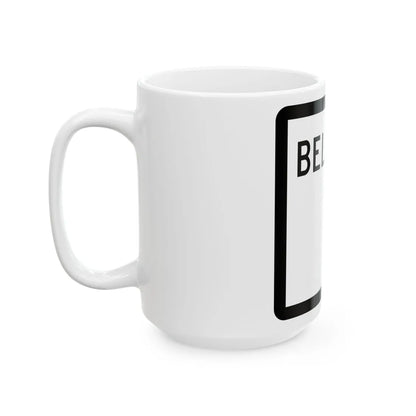 Texas Beltway blank (Texas) (Road Sign) White Coffee Mug - Go Mug Yourself