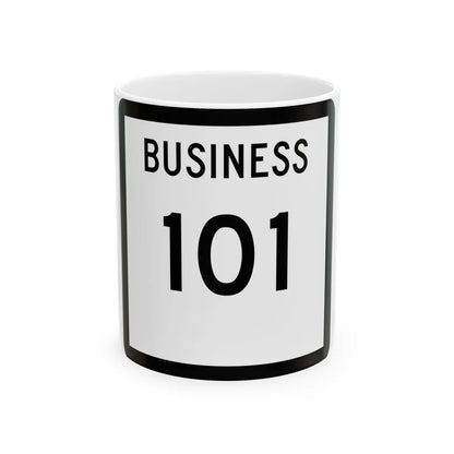 Texas Business 101 (Texas) (Road Sign) White Coffee Mug 11oz - Go Mug Yourself