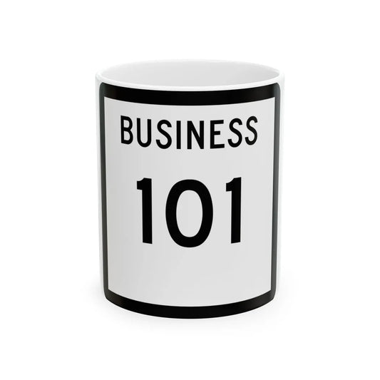 Texas Business 101 (Texas) (Road Sign) White Coffee Mug 11oz - Go Mug Yourself
