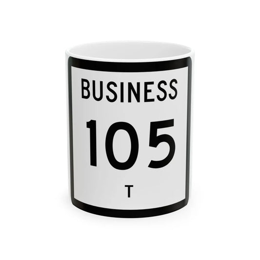 Texas Business 105-T (Texas) (Road Sign) White Coffee Mug 11oz - Go Mug Yourself