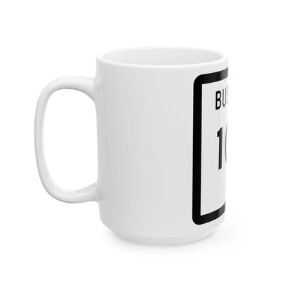 Texas Business 105 (Texas) (Road Sign) White Coffee Mug - Go Mug Yourself