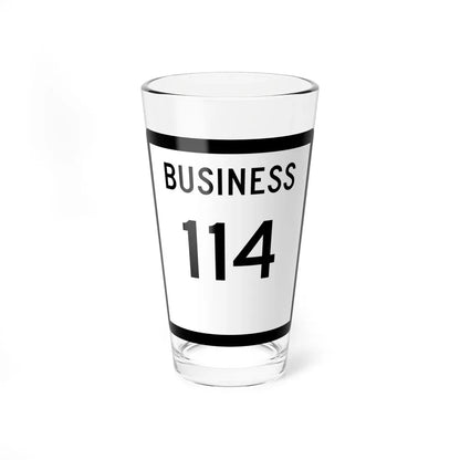 Texas Business 114 (Texas) (Road Sign) Pint Glass 16oz 16oz - Go Mug Yourself
