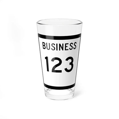 Texas Business 123 (Texas) (Road Sign) Pint Glass 16oz 16oz - Go Mug Yourself