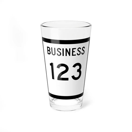 Texas Business 123 (Texas) (Road Sign) Pint Glass 16oz 16oz - Go Mug Yourself
