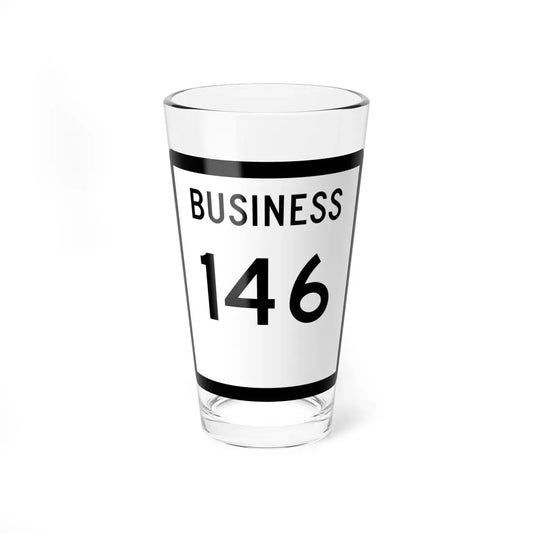 Texas Business 146 (Texas) (Road Sign) Pint Glass 16oz 16oz - Go Mug Yourself
