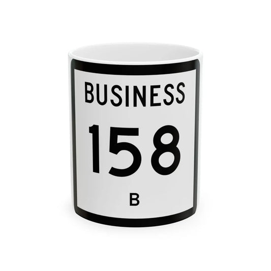Texas Business 158-B (Texas) (Road Sign) White Coffee Mug 11oz - Go Mug Yourself