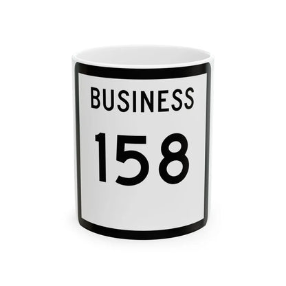 Texas Business 158 (Texas) (Road Sign) White Coffee Mug 11oz - Go Mug Yourself