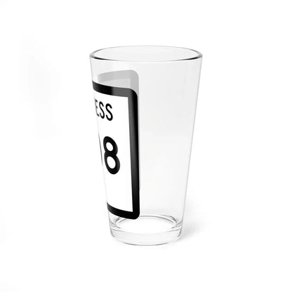 Texas Business 208 (Texas) (Road Sign) Pint Glass 16oz - Go Mug Yourself