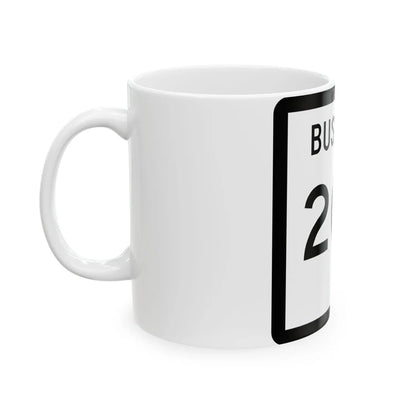 Texas Business 208 (Texas) (Road Sign) White Coffee Mug - Go Mug Yourself