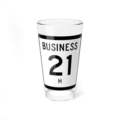 Texas Business 21-H (Texas) (Road Sign) Pint Glass 16oz 16oz - Go Mug Yourself