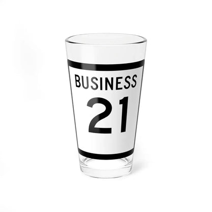 Texas Business 21 (Texas) (Road Sign) Pint Glass 16oz 16oz - Go Mug Yourself