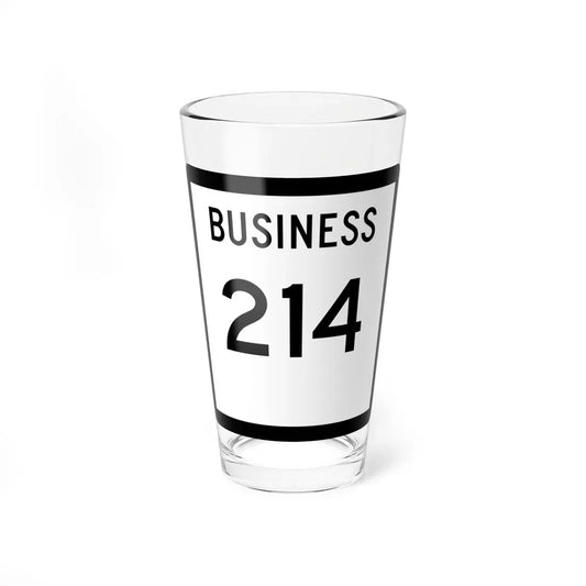 Texas Business 214 (Texas) (Road Sign) Pint Glass 16oz 16oz - Go Mug Yourself