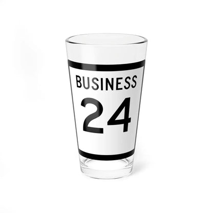 Texas Business 24 (Texas) (Road Sign) Pint Glass 16oz 16oz - Go Mug Yourself