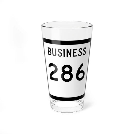 Texas Business 286 (Texas) (Road Sign) Pint Glss 16oz 16oz - Go Mug Yourself