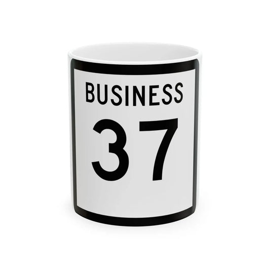 Texas Business 37 (Texas) (Road Sign) White Coffee Mug 11oz - Go Mug Yourself