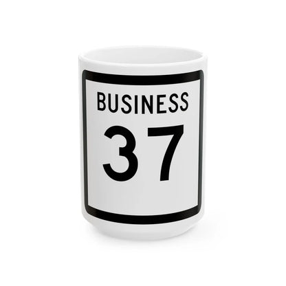 Texas Business 37 (Texas) (Road Sign) White Coffee Mug 15oz - Go Mug Yourself