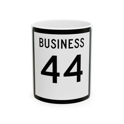 Texas Business 44 (Texas) (Road Sign) White Coffee Mug 11oz - Go Mug Yourself