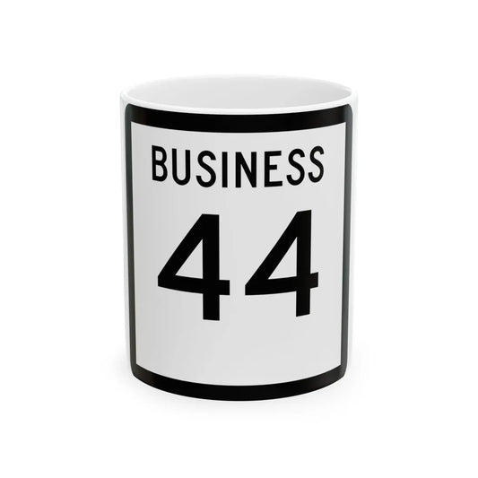 Texas Business 44 (Texas) (Road Sign) White Coffee Mug 11oz - Go Mug Yourself