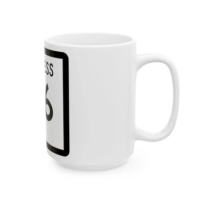 Texas Business 46-C (Texas) (Road Sign) White Coffee Mug - Go Mug Yourself