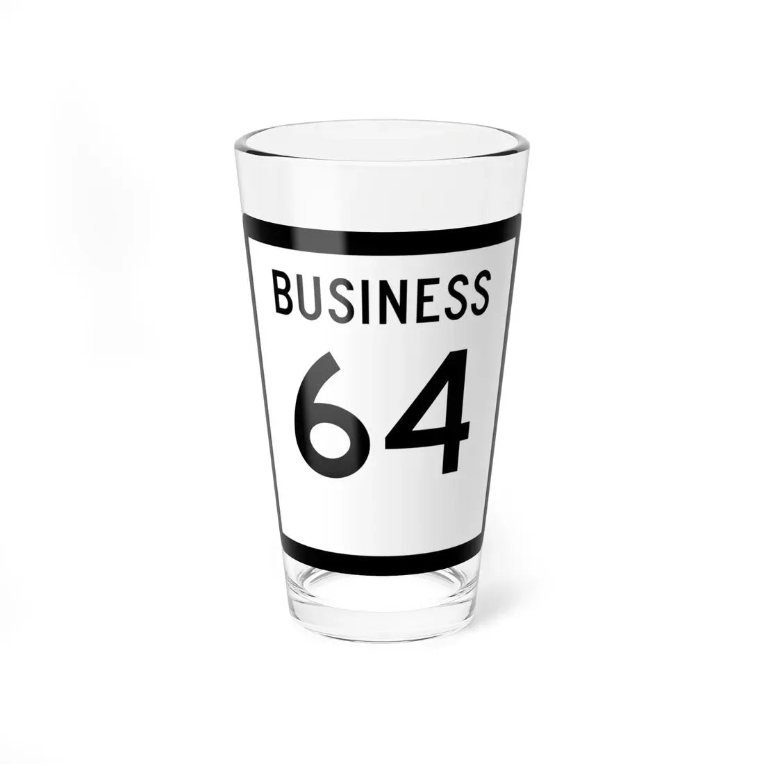Texas Business 64 (Texas) (Road Sign) Pint Glass 16oz 16oz - Go Mug Yourself