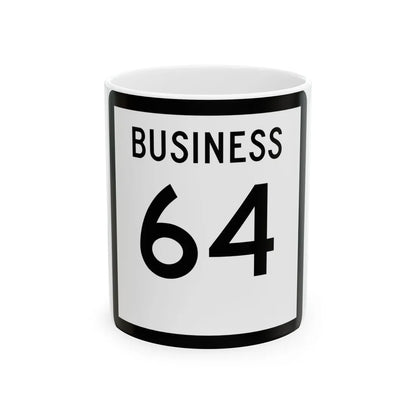 Texas Business 64 (Texas) (Road Sign) White Coffee Mug 11oz - Go Mug Yourself