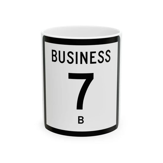 Texas Business 7-B (Texas) (Road Sign) White Coffee Mug 11oz - Go Mug Yourself