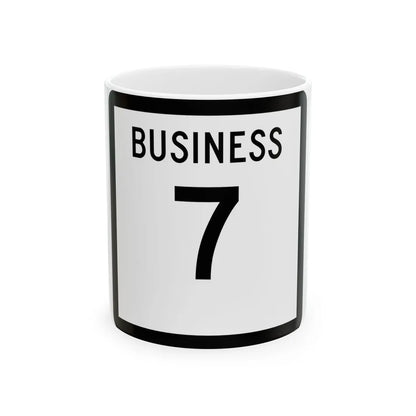 Texas Business 7 (Texas) (Road Sign) White Coffee Mug 11oz - Go Mug Yourself
