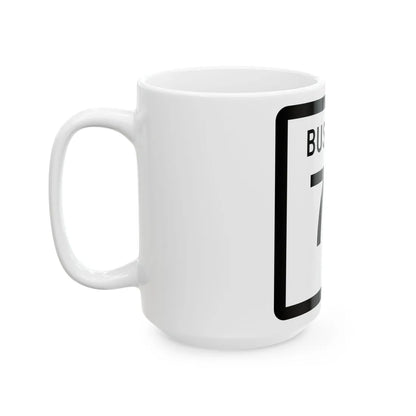 Texas Business 70 (Texas) (Road Sign) White Coffee Mug - Go Mug Yourself